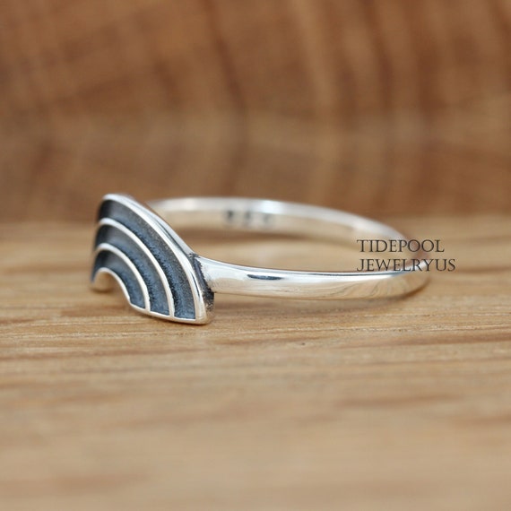 Sterling Silver Rainbow Ring Rainbow Thumb Ring Pinky Ring