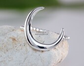 Sterling Silver Moon Ring, Big Crescent Moon, Moon Statement ring, Silver Moon Ring, Luna ring