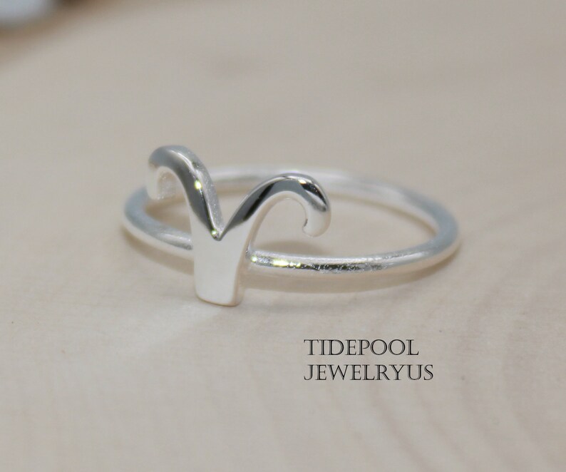 Zodiac sign Birthday Ring Zodiac sign Aries Ring in Sterling Silver Horoscope Friendship Ring Family Ring Zodiac symbol Birthday Gift