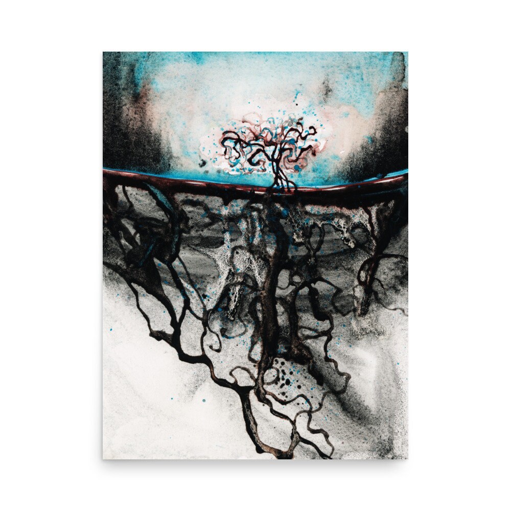 Raíces fuertes / Impresión artística Giclée / Textura de acuarela