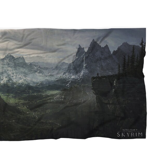 Skyrim Fleece Blanket Skyrim Elsweyr Blanket Skyrim Bedding Etsy