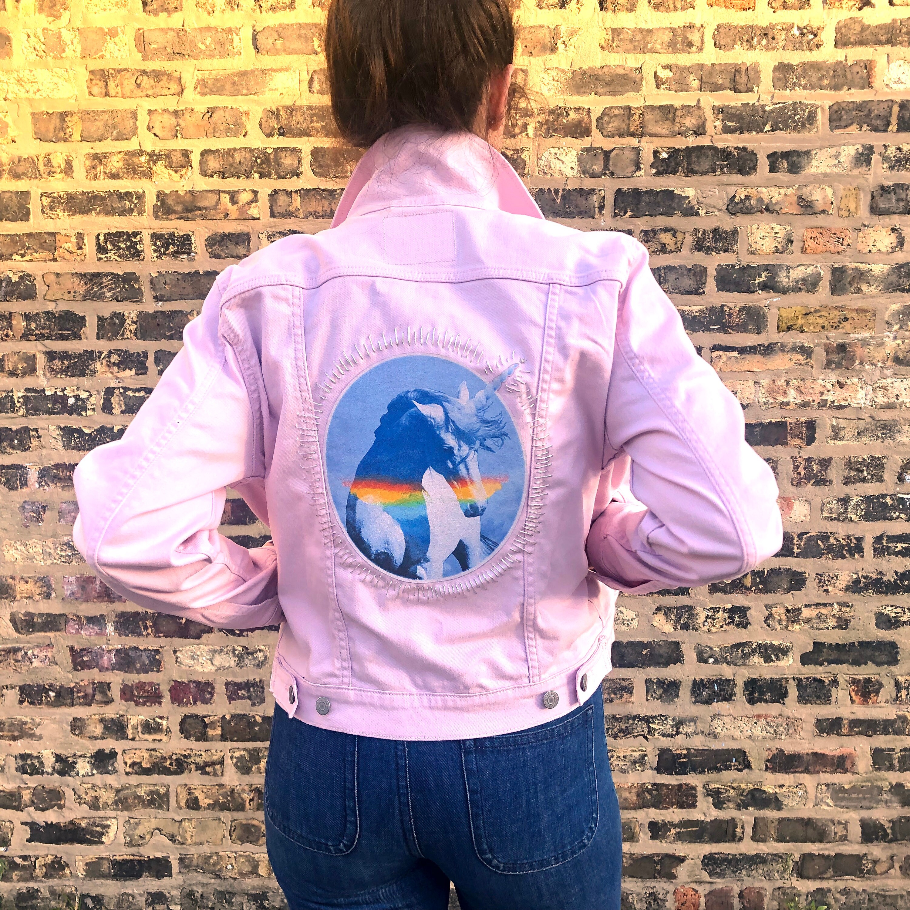 unicorn jean jacket