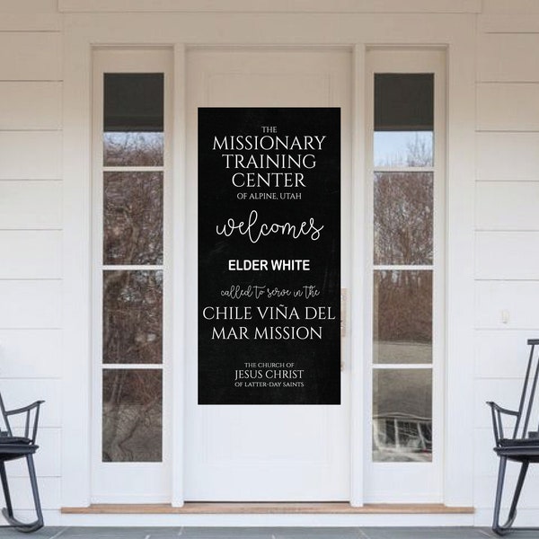 Bienvenue au MTC Home Missionary Training Center Sign or Banner Digital File