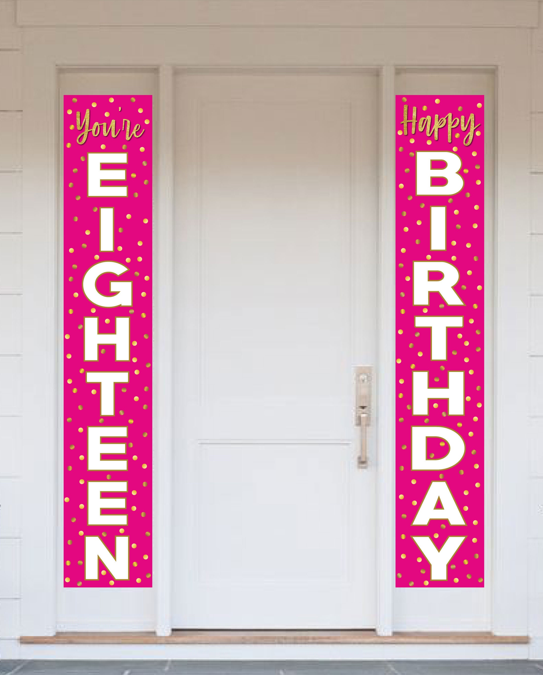 Sweet 16 Birthday Banner For Front Door Sign Personalized Etsy