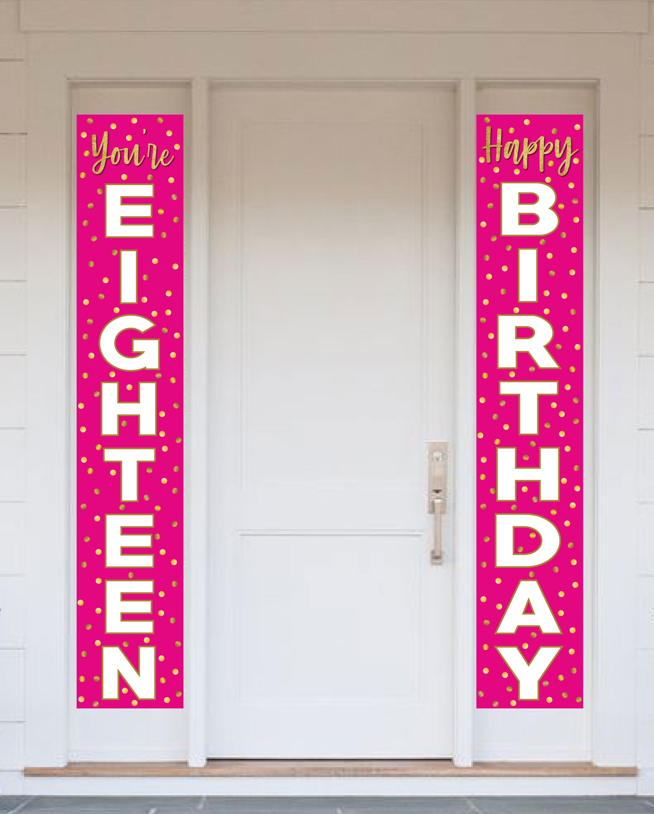 Sweet 16 Birthday Banner
 Sweet 16 Birthday Banner for Front Door Sign Personalized