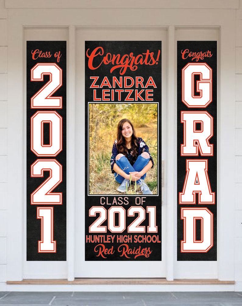 Graduation Banner 2021 With Pictures Class of 2021 High ...