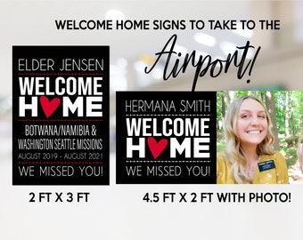 Missionary Welcome Home Banner to Take to the Airport With Photos!