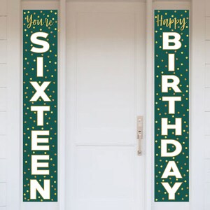 18th Birthday Banner for Front Door Sign Personalized - Etsy