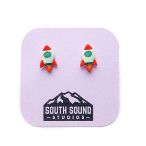 Rocket Ship Stud Earrings