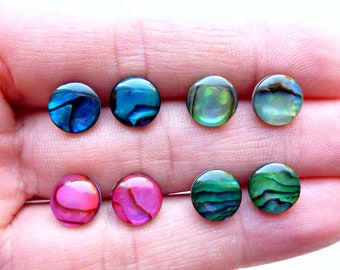 Natural Abalone Shell Stud Earrings