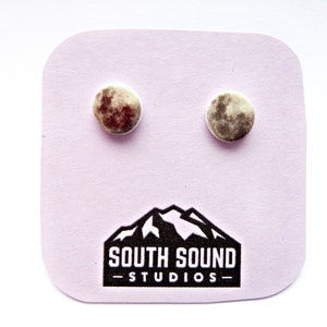 Moon Lunar Space Celestial Stud Earrings