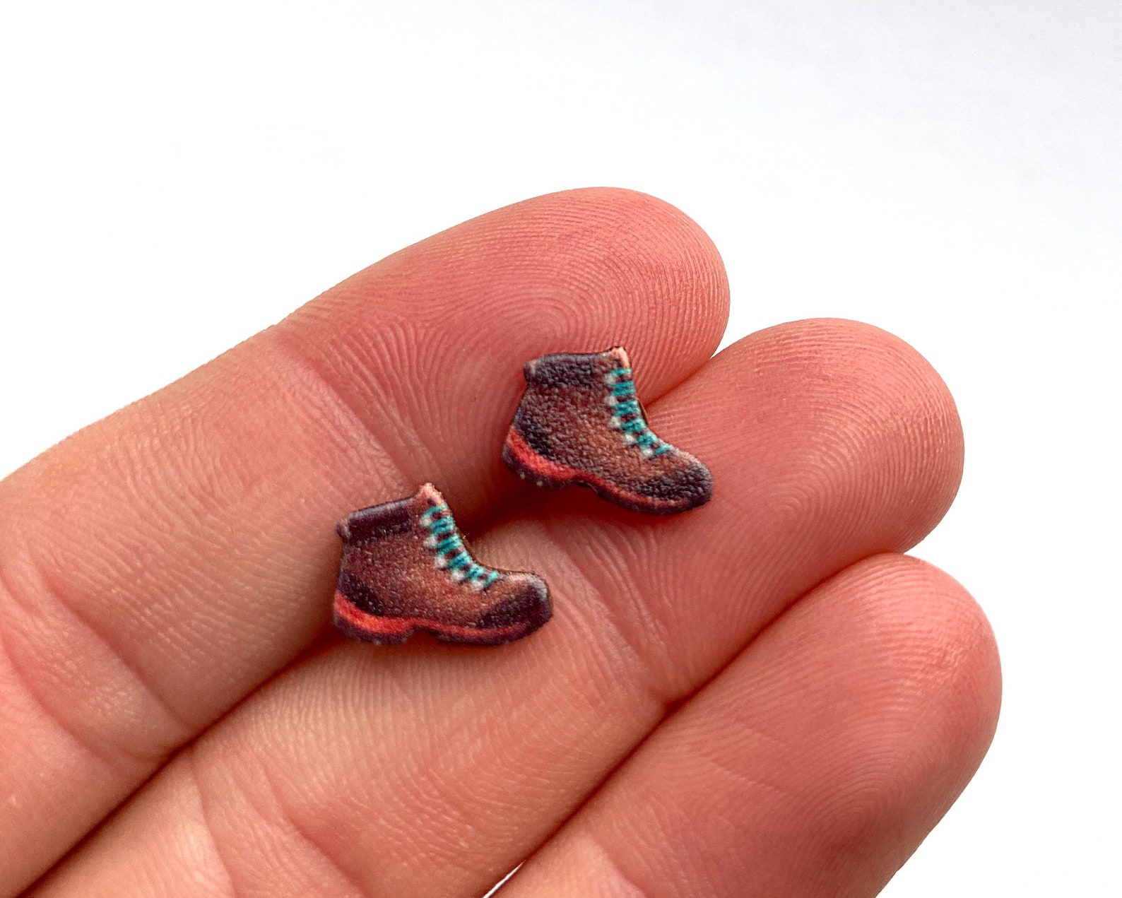 Hiking Boot Emoji Stud Earrings Etsy