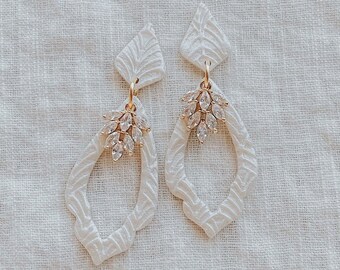 Handmade clay earrings Polymer clay statement earrings Polymer clay earrings.