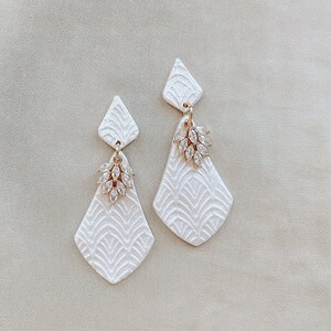 Handmade Polymer Clay Earrings Clay Earrings Bride Accessories