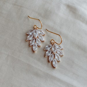 Handmade Gold Earrings, Gold Earrings, Bride Accessories, Bride Earrings, Statement Earrings, Wedding Statement Earrings, Earrings