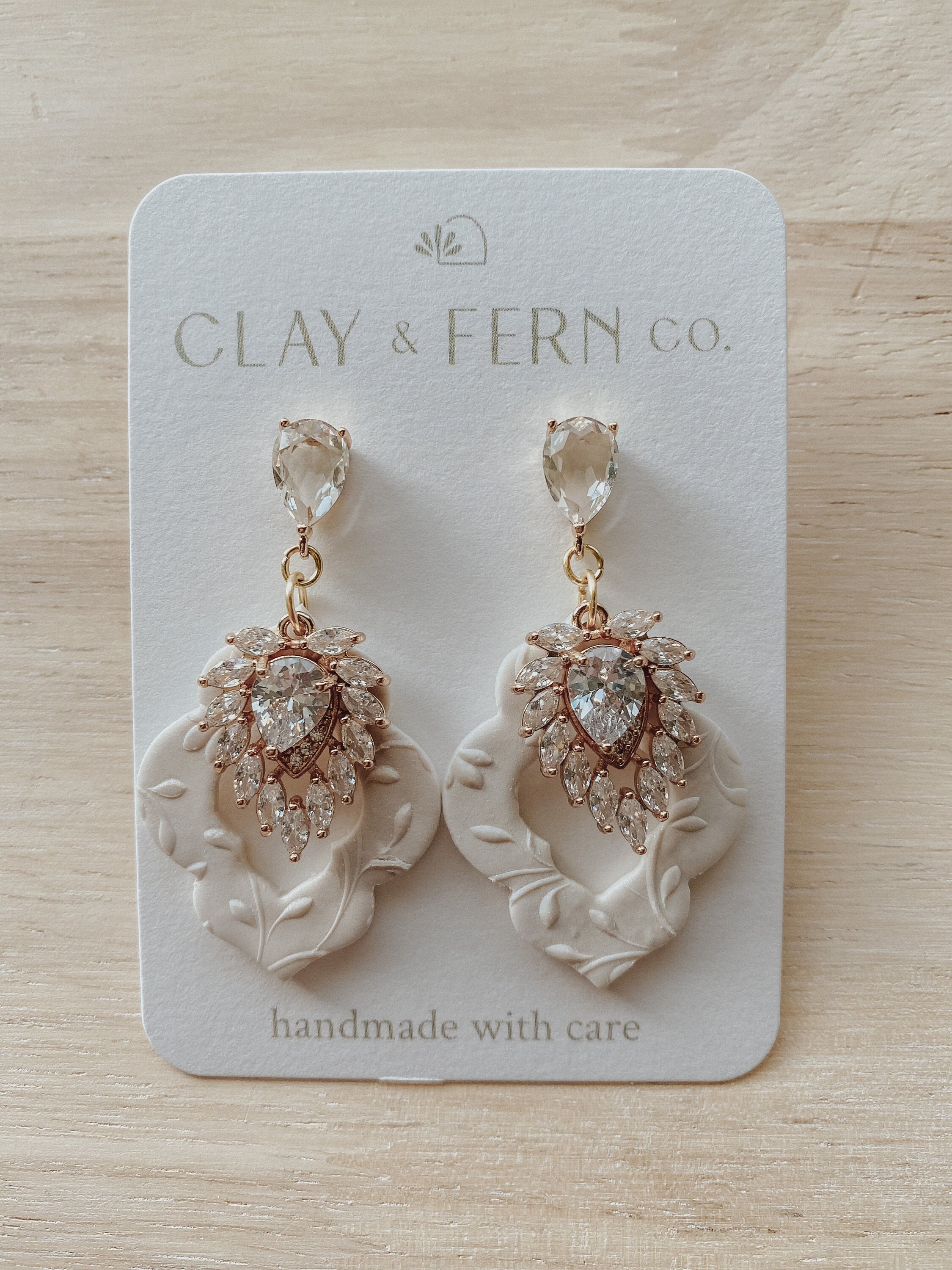 Pansy Polymer Clay Wedding Earrings