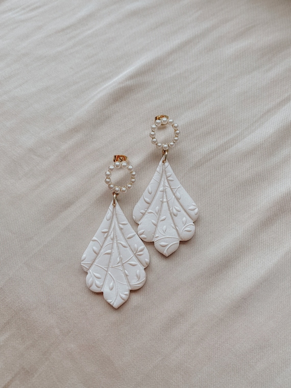 Polymer clay wedding earrings deals