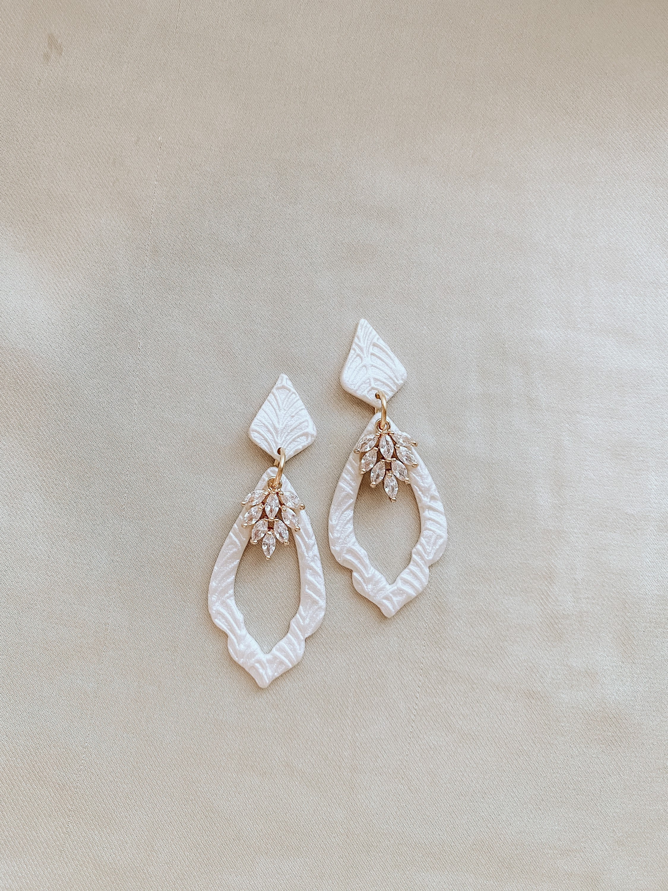 Handmade Polymer Clay Earrings Clay Earrings Bride Accessories Bride Earrings Statement Earrings Wedding Statement Earrings Earrings Etsy