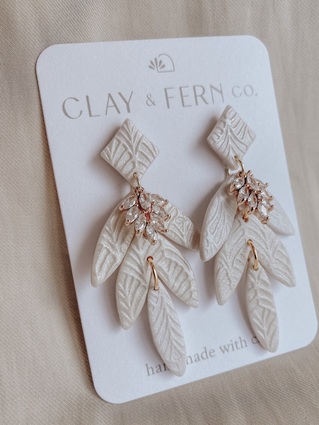 Handmade Polymer Clay Earrings Clay Earrings Bride Accessories