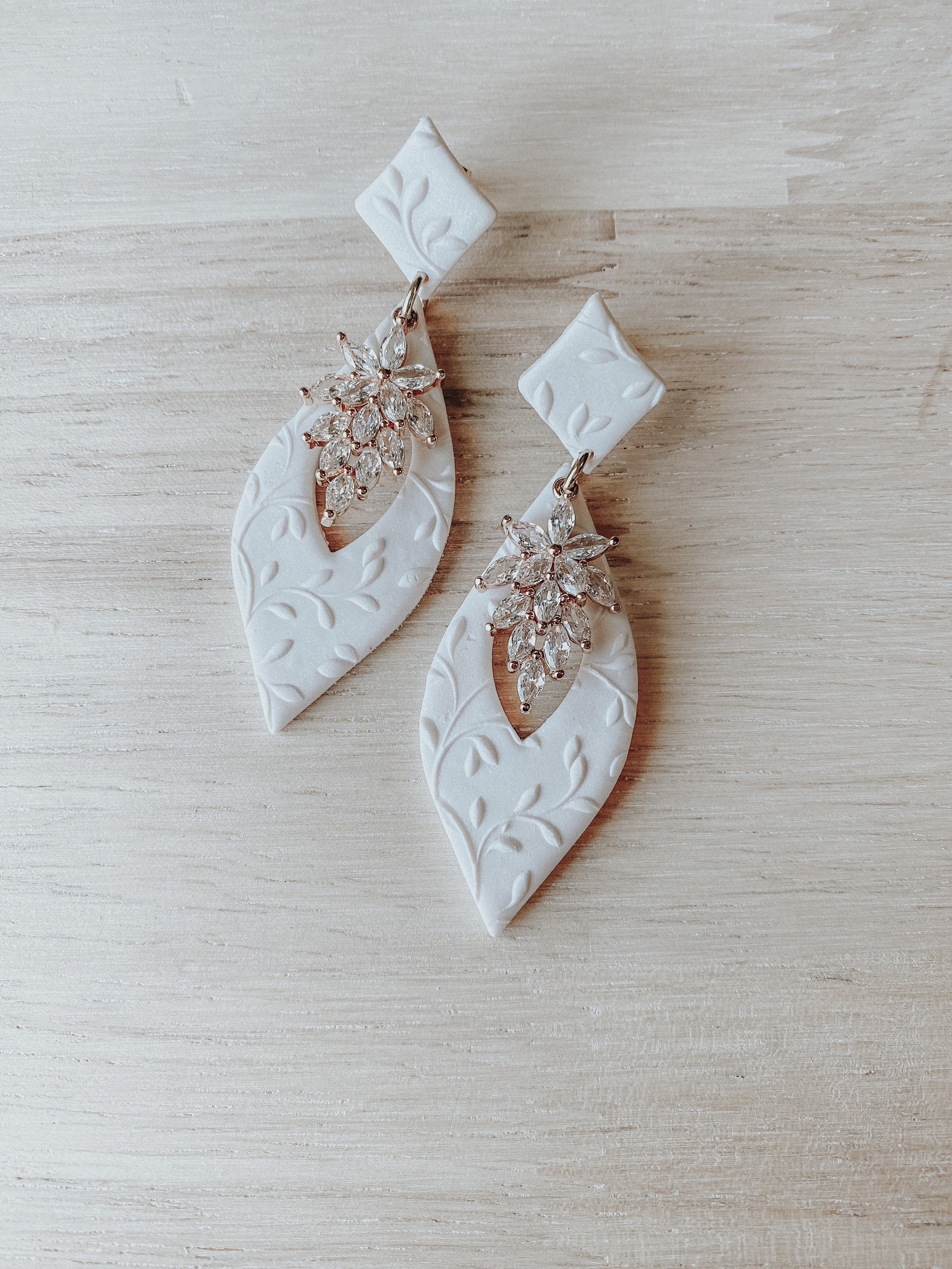 Clay on sale wedding earrings