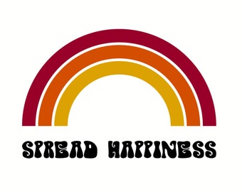 Spread Happiness Art Etsy