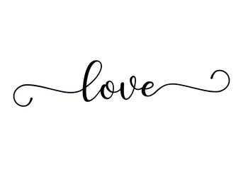 Script Love Svg Etsy
