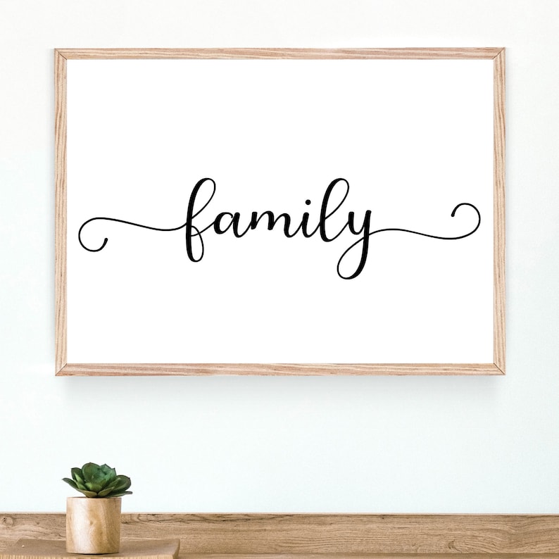 Family Script Font Svg Family Svg Script Font Family Sign | Etsy