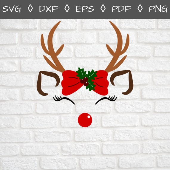 Reindeer SVG Rudolph the Red Nosed Reindeer Svg Rudolph Svg | Etsy