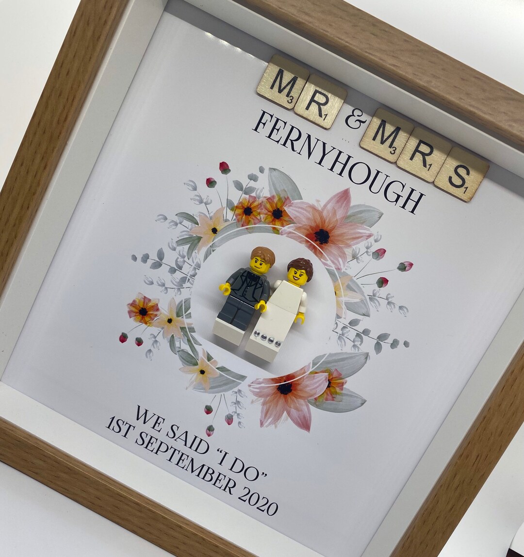 Custom Made Personalised Wedding Frame With Bride & Groom - Etsy