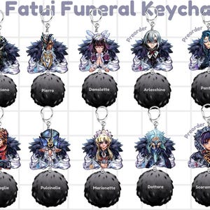 Llaveros Funeral Fatui Harbinger (LEER DESCRIPCIÓN) ¡Todos ahora disponibles!