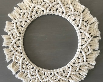 Macrame Wreath, Mandala, Farmhouse Decor, Mothers Day Gift, Christmas Gift