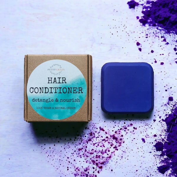 Purple Hair Conditioner Bar / Solid Hair Conditioner / Vegan, Natural & Palm Oil Free Hair Conditioner / Eco Skin Care / 55 g