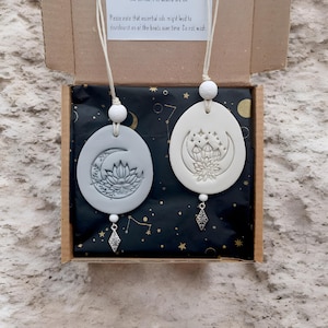 Clay & lava stone essential oil diffuser / aromatherapy diffuser / wardrobe freshener / hanging diffuser / car freshener / reusable diffuser