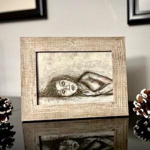 Charcoal Sketch, “Some Days, I Crumble” Framed Print