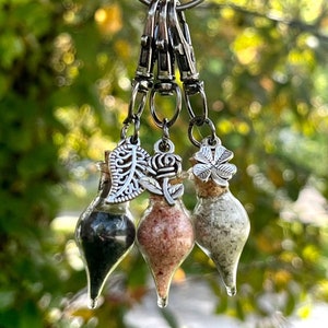 Charms: Witches Salt inside Enchanted Glass Charms w/hooks Protection/Love/Luck/Intuition/Creativity/Happiness/Calming/Healing/Justice;