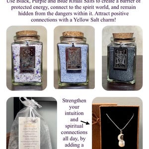 Witches Ritual Salt/spell Charms: Black/red/green/purple/brown/yellow ...