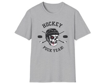 Hockey Puck Yeah Unisex Softstyle T-shirt, Hockey Shirt, Ice
