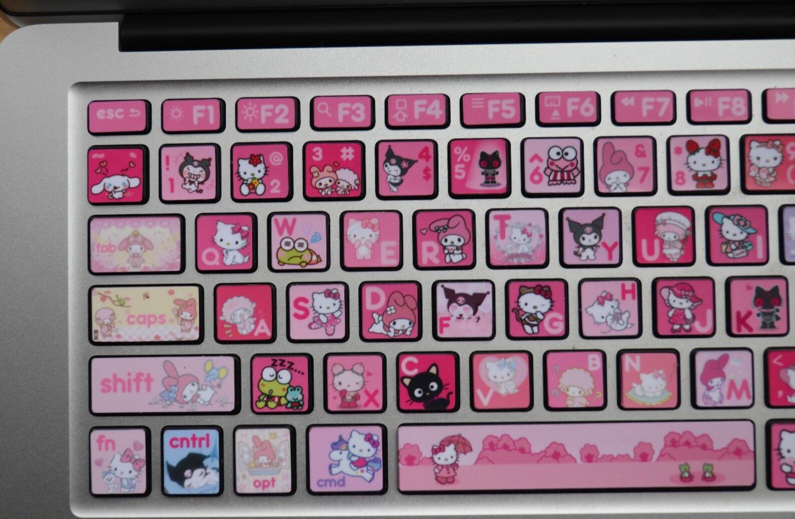 Sanrio Pink Keyboard Stickers Etsy