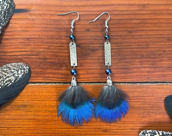 Peacock Feather Earrings | *Alya* | Handmade | Cruelty Free | Unique