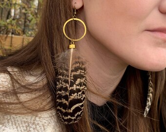Peacock Feather Earrings | *MISS MAE* | Handmade | Cruelty Free | Unique