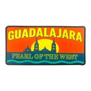 Guadalajara Travel Patch Mexico Vacation Postcard Banner Embroidered Iron On