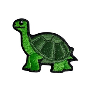 Emoticon - Helkroppssköldpadda Broderad Stryklapp