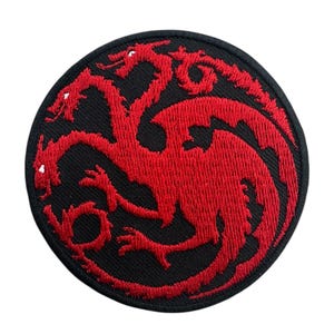 Targaryen Shield Patch GOT Family Crest Embroidered Iron-On