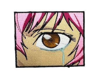 Lo Siento Bebe Latino Music Album Cover Anime Girl Crying Embroidered Iron-On Patch