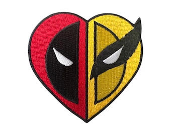 Parche de cómic Warepool Corazón Bordado Termoadhesivo
