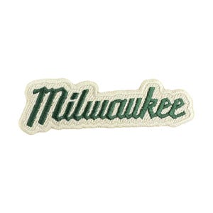 Milwaukee-manus basketmärke Wisconsin City Edition parodi broderad stryk-på