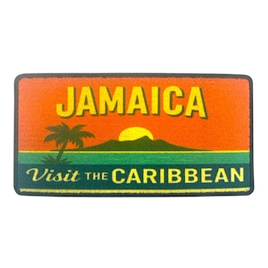 Écusson de voyage Jamaïque, bannière de carte postale de vacances des Caraïbes brodée au fer
