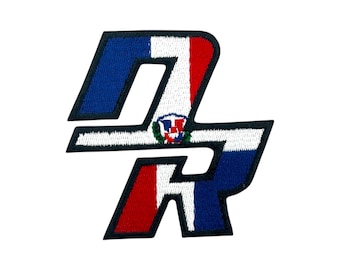 Dominican Republic Flag DR Hat Logo Embroidered Iron-On Patch