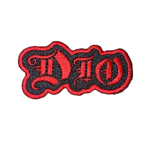 DIO Script Rock Band logo Embroidered Iron-on patch