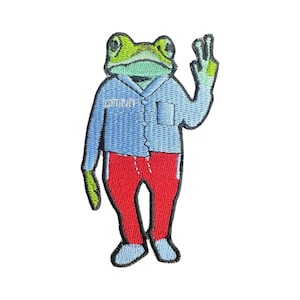 DTMF Coqui Frog Puerto Rico National Animal Embroidered Iron-On Patch